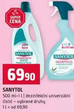 Terno SANYTOL 500 ml-1l dezinfekční univerzální čistič vybrané druhy nabídka