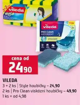 Terno VILEDA 3+2 ks Style houbičky 2 ks Pro Clean viskózní houbičky nabídka