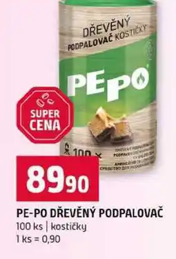 Terno PE-PO DŘEVĚNÝ PODPALOVAČ 100 ks kostičky nabídka
