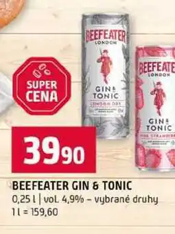 Terno BEEFEATER GIN & TONIC 0,25l vol. 4,9% vybrané druhy nabídka