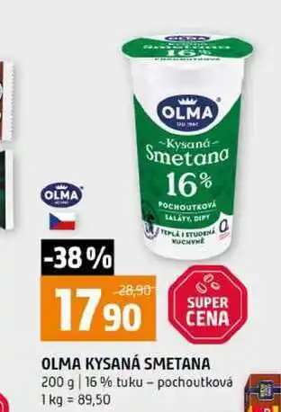 Terno OLMA KYSANÁ SMETANA 200 g 16% tuku pochoutková nabídka