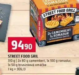 Terno STREET FOOD GRIL 310 g 2x 80 g camembert, 1x 100 g romadur, 1x 50 g brusinková omáčka nabídka