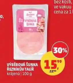 Penny Market VÝBĚROVÁ ŠUNKA ŘEZNÍKŮV TALÍŘ krájená nabídka