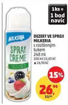 Penny Market DEZERT VE SPREJI MILKERIA s rostlinným tukem nabídka