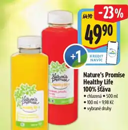 Albert Nature's Promise Healthy Life 100% šťáva nabídka