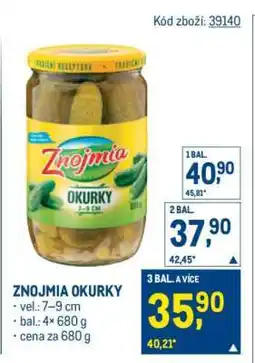 Makro Znojmia Okurky nabídka