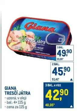 Makro Giana Tresčí játra • nabídka