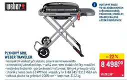Makro PLYNOVÝ GRIL WEBER TRAVELER nabídka