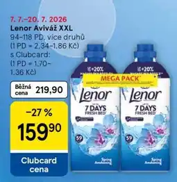 Tesco Lenor Aviváž XXL nabídka