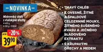 Albert Mistrovský chléb s vlašskými ořechy nabídka