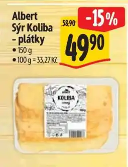 Albert Albert Sýr Koliba - plátky nabídka