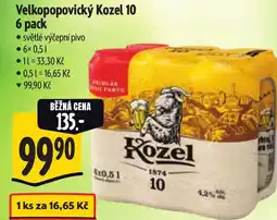 Albert Velkopopovický Kozel 10 nabídka