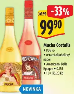 Albert Mucha Coctails nabídka