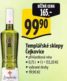 Albert Templářské sklepy Čejkovice nabídka