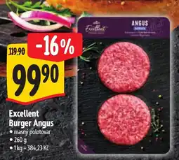 Albert Excellent Burger Angus nabídka