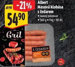 Albert Albert Masová klobása s čedarem nabídka