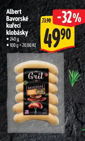 Albert Albert Bavorske kuřecí klobásky nabídka