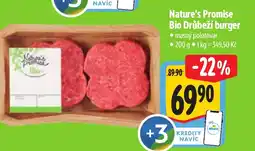 Albert Nature's Promise Bio Drůbeží burger nabídka
