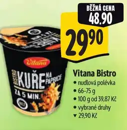 Albert Vitana Bistro nabídka