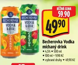 Albert Becherovka Vodka míchaný drink nabídka