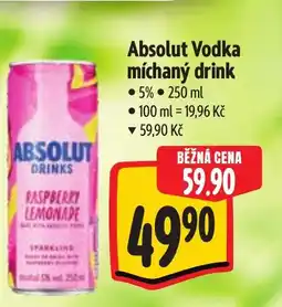 Albert Absolut Vodka míchaný drink nabídka