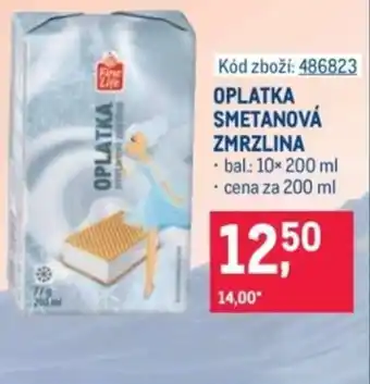 Makro Oplatka smetanová zmrzlina nabídka