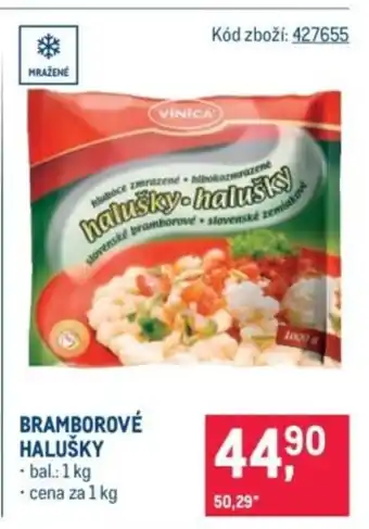 Makro Bramborové halušky nabídka