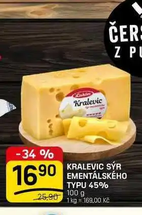 Flop KRALEVIC SÝR EMENTÁLSKÉHO TYPU 45% nabídka