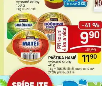 Flop PAŠTIKA HAMÉ vybrané druhy nabídka