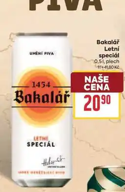 Billa Bakalář Letní speciál 0,51, plech nabídka