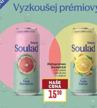 Zlatopramen Soulad 0,0 0,5l plech