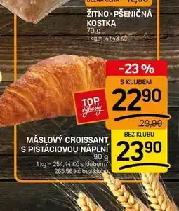 Flop MÁSLOVÝ CROISSANT S PISTÁCIOVOU NÁPLNÍ nabídka
