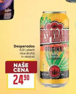 Billa Desperados 0,51, plech nabídka