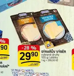 Flop SÝRAŘŮV VÝBĚR vybrané druhy nabídka