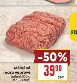 Billa Mělněné maso vepřové balení nabídka