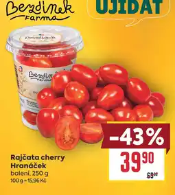 Billa Rajčata cherry Hranáček balení nabídka
