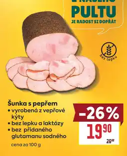 Billa Šunka s pepřem nabídka
