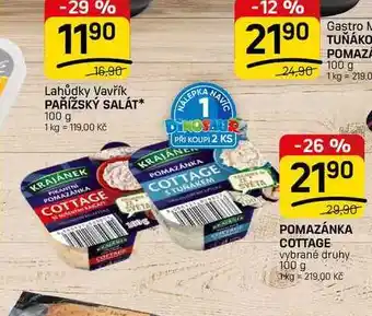 Flop POMAZÁNKA COTTAGE vybrané druhy nabídka