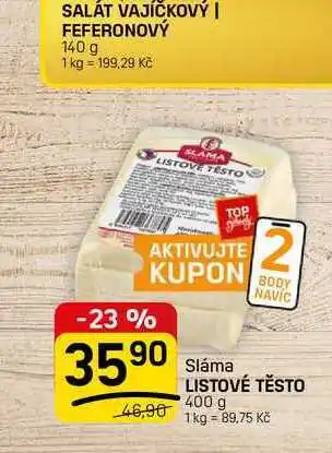Flop LISTOVÉ TĚSTO nabídka
