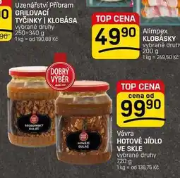 Flop HOTOVÉ JÍDLO VE SKLE vybrané druhy nabídka
