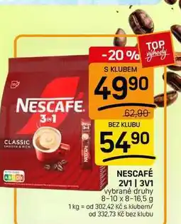 Flop NESCAFÉ 2V1 | 3V1 vybrané druhy 8-10 x nabídka