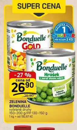 Flop ZELENINA BONDUELLE vybrané druhy nabídka