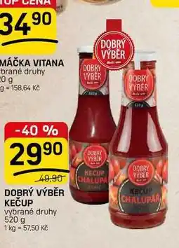 Flop DOBRÝ VÝBĚR KEČUP vybrané druhy nabídka