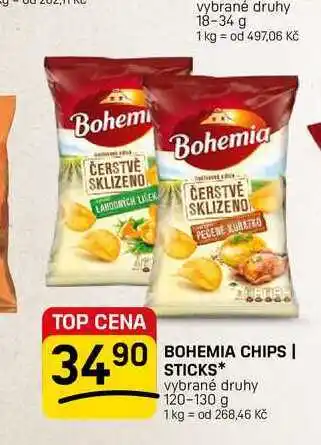 Flop BOHEMIA CHIPS | STICKS* vybrané druhy nabídka