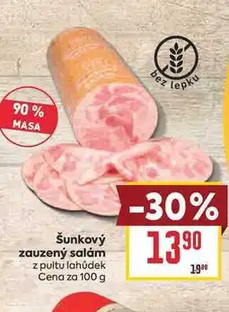 Billa Šunkový zauzený salám z pultu lahůdek Cena za nabídka