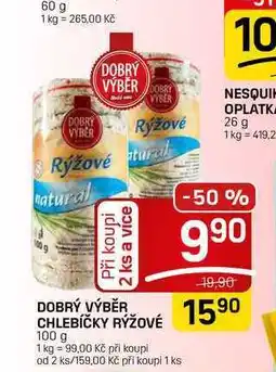 Flop DOBRÝ VÝBĚR CHLEBÍČKY RÝŽOVÉ nabídka