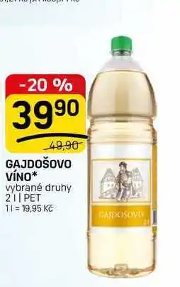 Flop GAJDOŠOVO VÍNO* vybrané druhy nabídka