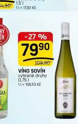 Flop VÍNO SOVÍN vybrané druhy nabídka