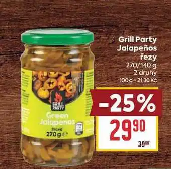 Billa Grill Party Jalapeños řezy 270/140 g nabídka