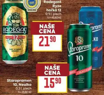 Billa Staropramen 10 0,51, plech nabídka